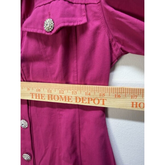 Fashion Nova Women’s Mini Dress Clocked Hot Pink 100% Cotton Sz S New - Picture 9 of 16